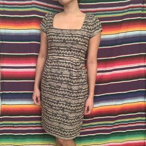 Nannette Lepore Lace Midi Cocktail Scoop-neck Dress